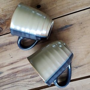 Sango China Gold Dust Black Set of two Mugs